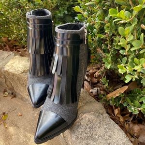 Calvin Klein Charcoal/Black Booties 6.5
